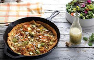 squash blossom pizza