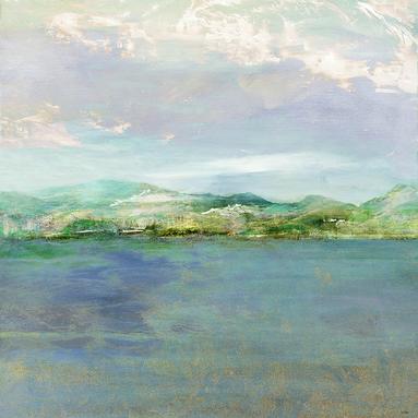 #landscape art, #Dubois Art, #blue art, #coastal art, #abstract art, #geometric, #blue art, #wallart, #mountains, #water, #dubois art, #modern Art