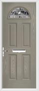 4 Panel 1 Arch Door aspen glass