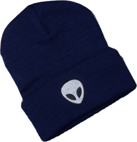 Alien Embroidered Knitted Beanie Hat