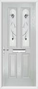 2 Panel 2 Arch Composite Door fusion art glass