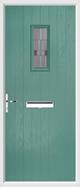 Cottage rectangle composite door lignum glass