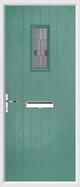 Cottage rectangle composite door lignum glass