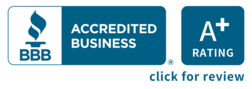 Better Business Bureau A + Accredited Business Seal