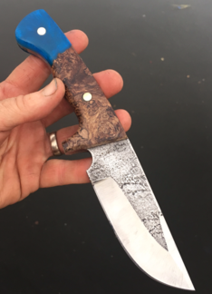 How to make a High Carbon Steel knife with metal etched blade texture. FREE step by step instructions. www.DIYeasycrafts.com