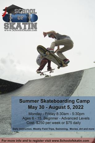 skateboard summer camp near me