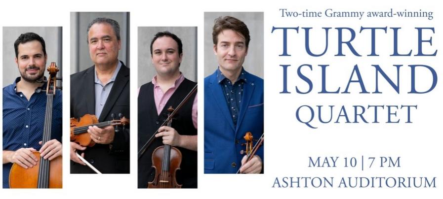 four handsome young classical music musicians holding their instruments