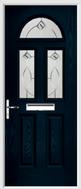 2 panel 2 square 1 arch composite door fusion art glass