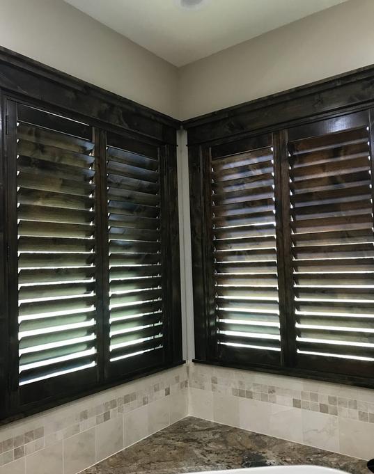 Stained Basswood Shutters