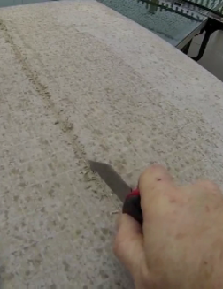 How to cut Hardiebacker cement board with a knife. www.DIYeasycrafts.com