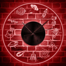 Alien Civilization UFO Spaceship Transparent Acrylic Wall Clock