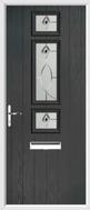 3 Square Strip Composite Door fusion art glass