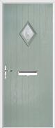 Cottage Diamond Composite Door bullseye glass