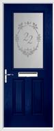 2 Panel 1 Square Composite Door sandblast glass