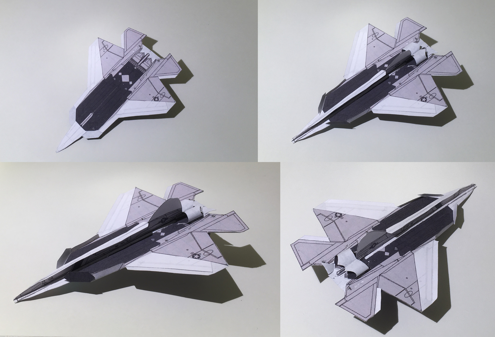 4D Paper Airplane - Model Template, Model Template, Modern Jet