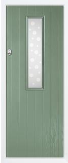 1 Square composite door in chartwell green