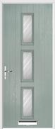 3 Square Composite Door stripes glass