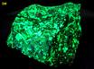 phosphorescent fluorescent WILLEMITE, HYDROZINCITE, CALCITE, ZINCITE, FRANKLINITE - Sterling Mine, Sterling Hill, Ogdensburg, Franklin Mining District, Sussex County, New Jersey, USA - Zincite and Franklinite type locality - for sale