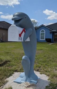 dolphin with baby mailboxes
