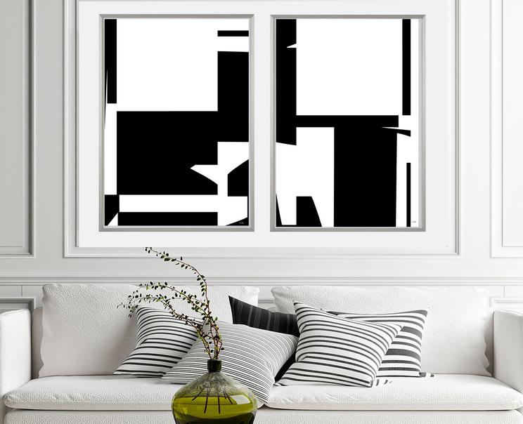 Black and white art, #abstract art