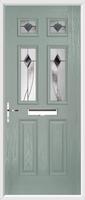 2 Panel 4 Square Composite Door monza glass