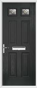 4 Panel 2 Square Composite Door fusion glass