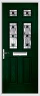 2 Panel 4 Square Composite Door aspen glass