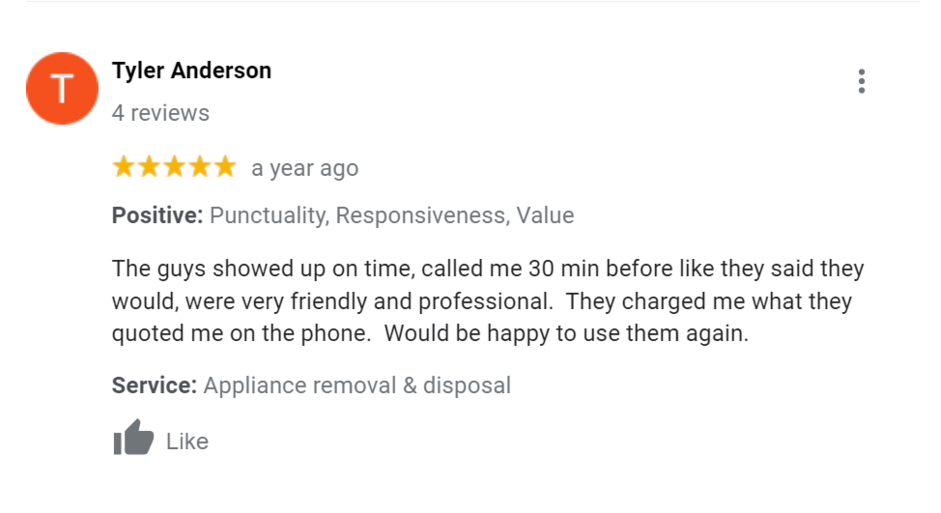 appliance removal