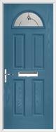 4 Panel 1 Arch Composite Door fusion art glass