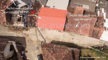 Comparacion techo colonial en PVC y techo colonial de barro
