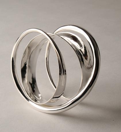 Hand fabricated sterling silver bracelet