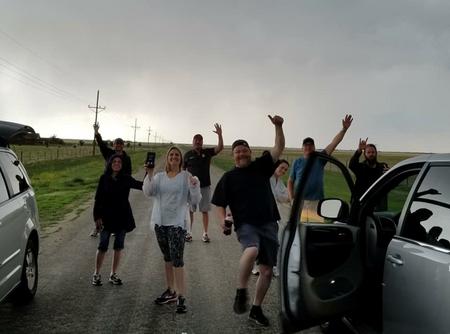 Happy Tour guests after filming tornado