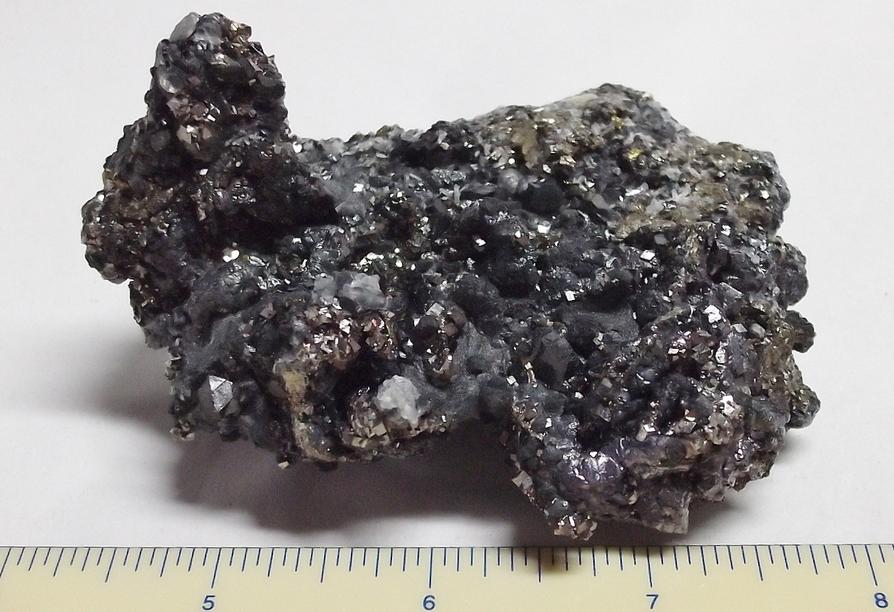 Boulangerite, Galena & Sphalerite crystals - Trepca complex, Kosovo