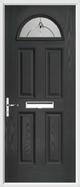 4 Panel 1 Arch Composite Door fusion art glass