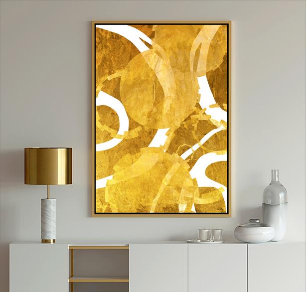 Gold Metalic Abstract Art