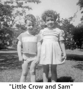 Little Crow and Sam as young children in the 1960's