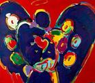 Peter Max Angel with Heart Red