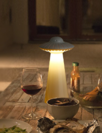 UFO Design USB Rechargeable LED Table Lamp Dimmable Reading Flicker-Free Light Smart Night Light Bedside Lamp Student Children