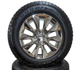 20" Chevy 6 lug Silverado RST Chrome Wheels With Goodyear Trailrunner AT Tires!