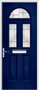 2 Panel 2 Square 1 Arch Composite Door regal opal glass