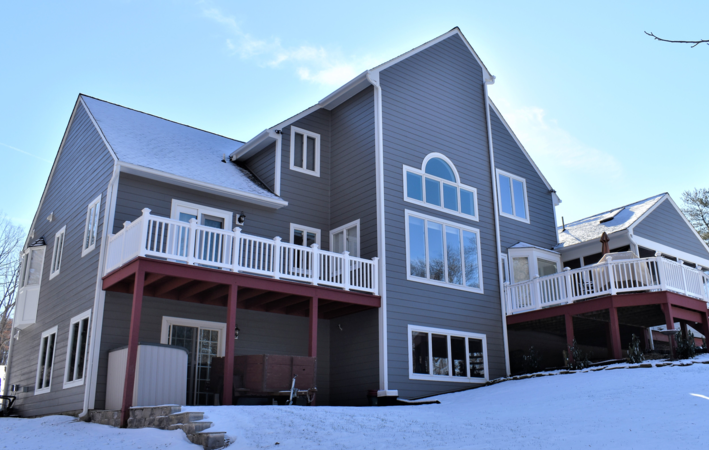 Hardie Siding Contractor Ellicott City, MD Rear After