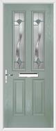 2 Panel 2 Square Composite Door monza glass