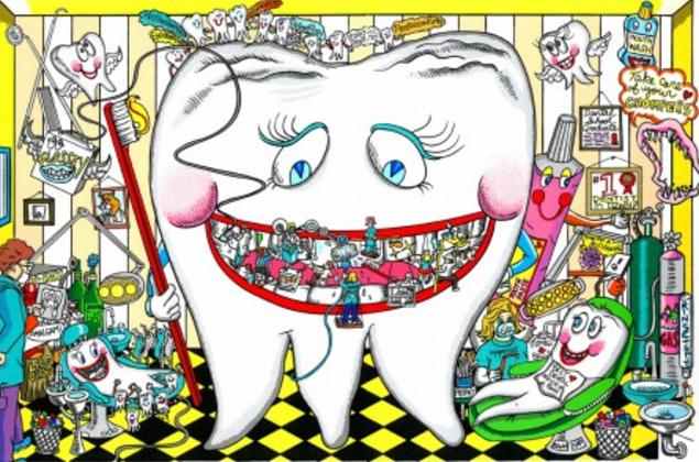 Charles Fazzino Do You Swear to Tell the Tooth