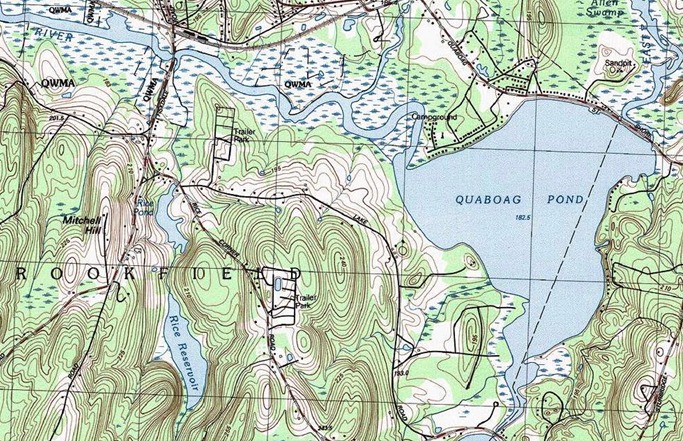Quaboag pond area maps