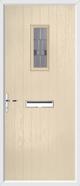 Cottage rectangle composite door lignum glass