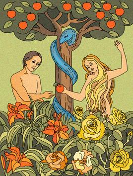 Adam & Eve coloring page