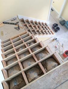 new staircase under construction in Norton, MA.