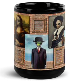 Art Masters Montage Black Glossy Mug