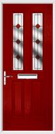 2 Panel 2 Square Composite Door resin lead glass