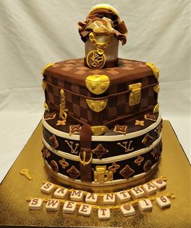 Louis Vuitton Square Cake with Bow